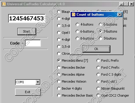 Car Radio Code Calculator V2 0